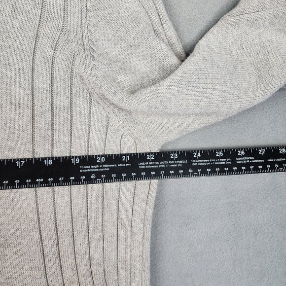 Vintage Tommy Hilfiger Pullover Knit Hoodie Women's Size XL Gray Embroidered - Picture 8 of 9